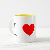 Tasse 2 Couleurs J'aime établir (Devant gauche)