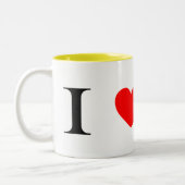 Tasse 2 Couleurs J'aime établir (Gauche)