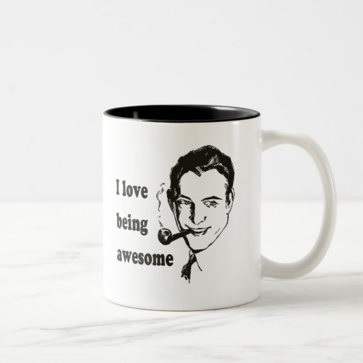 Tasse 2 Couleurs J'Aime Être Super (Droit)