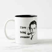 Tasse 2 Couleurs J'Aime Être Super (Gauche)