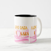 Tasse 2 Couleurs J'aime Gaza (Devant droit)