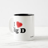 Tasse 2 Couleurs J'aime grand D (Devant gauche)