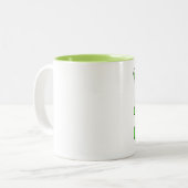 Tasse 2 Couleurs J'aime Green (Devant gauche)