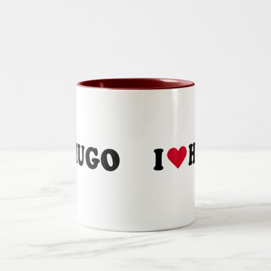 TASSE 2 COULEURS J'AIME HUGO (Centre)