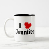 Tasse 2 Couleurs J'aime Jennifer (Gauche)