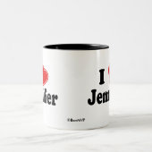 Tasse 2 Couleurs J'aime Jennifer (Centre)