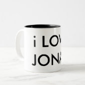Tasse 2 Couleurs j'AIME JONAS (Devant gauche)