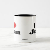 Tasse 2 Couleurs J'aime Juan (Centre)