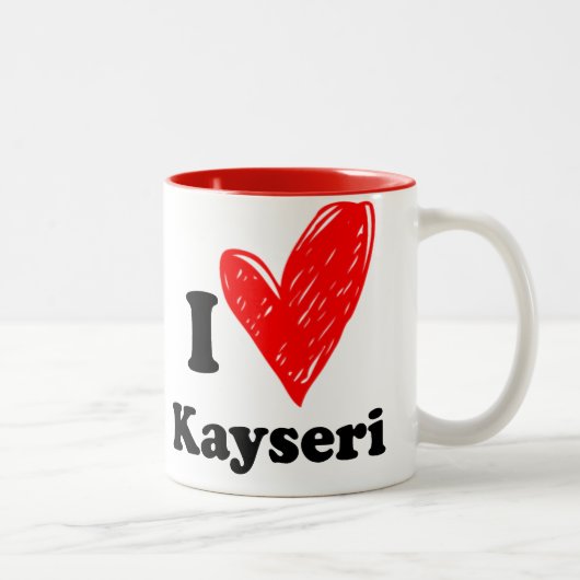 Tasse 2 Couleurs J'aime Kayseri (Droit)