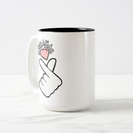Tasse 2 Couleurs J'aime KDramas (Devant gauche)