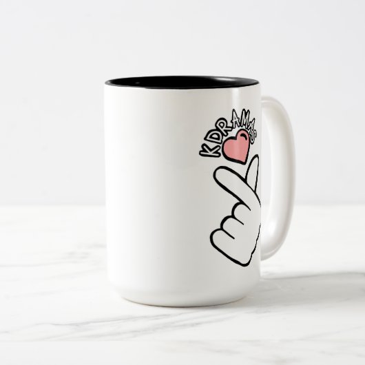 Tasse 2 Couleurs J'aime KDramas (Devant droit)