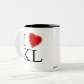 Tasse 2 Couleurs J'aime Kuala Lumpur (Devant gauche)