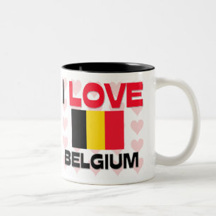 Tasse 2 Couleurs J'aime la Belgique