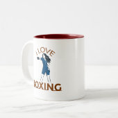 Tasse 2 Couleurs J'aime la boxe (Devant gauche)