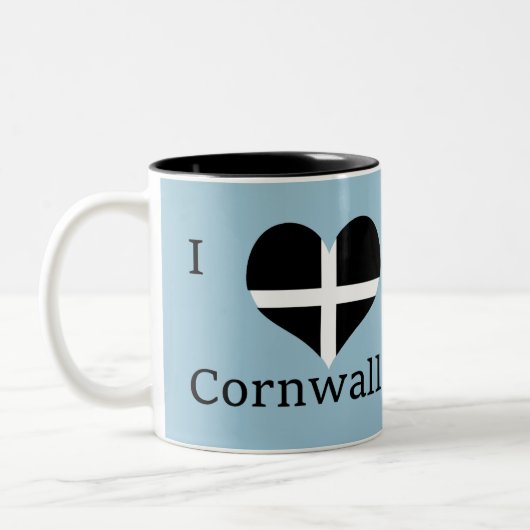 Tasse 2 Couleurs J'aime la conception de coeur de drapeau de St (Gauche)