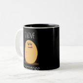 Tasse 2 Couleurs J'aime la conception de pommes de terre pour des (Devant gauche)