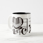 TASSE 2 COULEURS J'AIME LA MUSIQUE (Devant gauche)