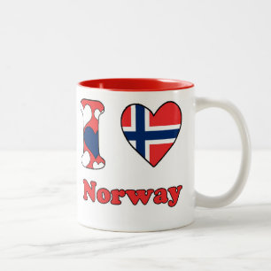 Tasse 2 Couleurs J'aime la Norvège