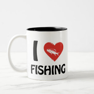 Tasse 2 Couleurs J'aime la pêche