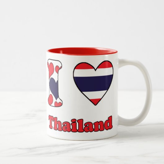Tasse 2 Couleurs J'aime la Thaïlande (Droit)