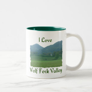 Tasse 2 Couleurs J'aime la vallée de fourchette de loup