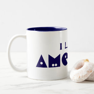 Tasse 2 Couleurs J'aime l'Amérique