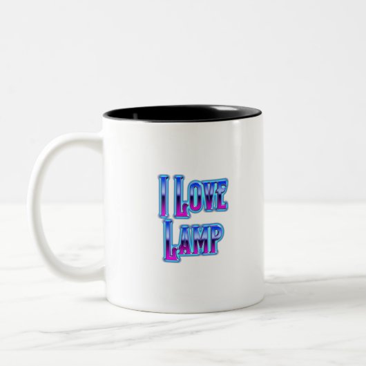 Tasse 2 Couleurs J'aime Lampe (Gauche)
