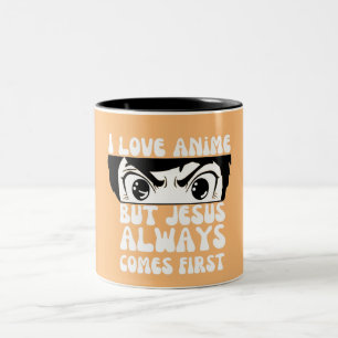 Tasse 2 Couleurs J'Aime L'Anime Mais Jésus Est Le Premier Chrétien