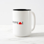 Tasse 2 Couleurs J'aime l'Australie (Devant droit)