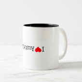 Tasse 2 Couleurs J'aime l'Australie (Devant droit)