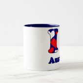 Tasse 2 Couleurs J'aime l'Australie (Centre)