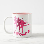 Tasse 2 Couleurs J'aime le ballet (Gauche)