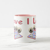 Tasse 2 Couleurs J'aime le bingo-test (Centre)