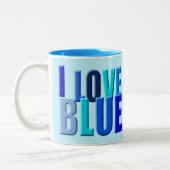 Tasse 2 Couleurs J'aime le bleu (Gauche)