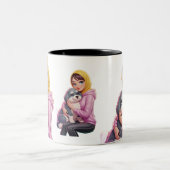 Tasse 2 Couleurs J'aime le chien (Centre)