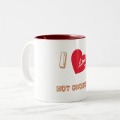 TASSE 2 COULEURS J'AIME LE CHOCOLAT CHAUD (Devant gauche)