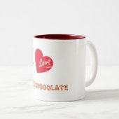 TASSE 2 COULEURS J'AIME LE CHOCOLAT CHAUD (Devant droit)