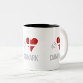 Tasse 2 Couleurs J'aime le Danemark Gris (Devant droit)
