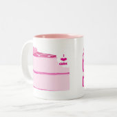 Tasse 2 Couleurs J'aime le gâteau (Devant gauche)