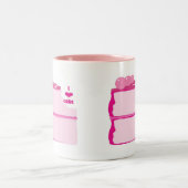 Tasse 2 Couleurs J'aime le gâteau (Centre)