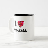 Tasse 2 Couleurs J'aime le Panama (Devant gauche)