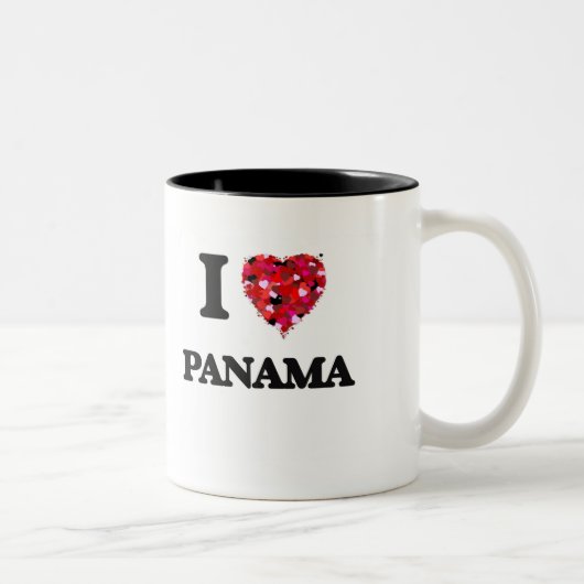 Tasse 2 Couleurs J'aime le Panama (Droit)