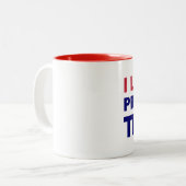Tasse 2 Couleurs J'aime le président Trump (Devant gauche)