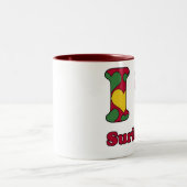 Tasse 2 Couleurs J'aime le Surinam (Centre)