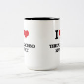 Tasse 2 Couleurs J'aime l'effet de placebo (Centre)