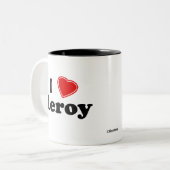 Tasse 2 Couleurs J'aime Leroy (Devant gauche)