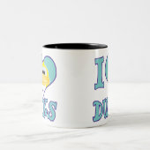 Tasse 2 Couleurs J'aime les canards (Centre)
