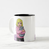Tasse 2 Couleurs J'aime les chats (Devant gauche)