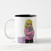 Tasse 2 Couleurs J'aime les chats (Gauche)