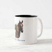 Tasse 2 Couleurs J'aime les chevaux (Devant droit)
